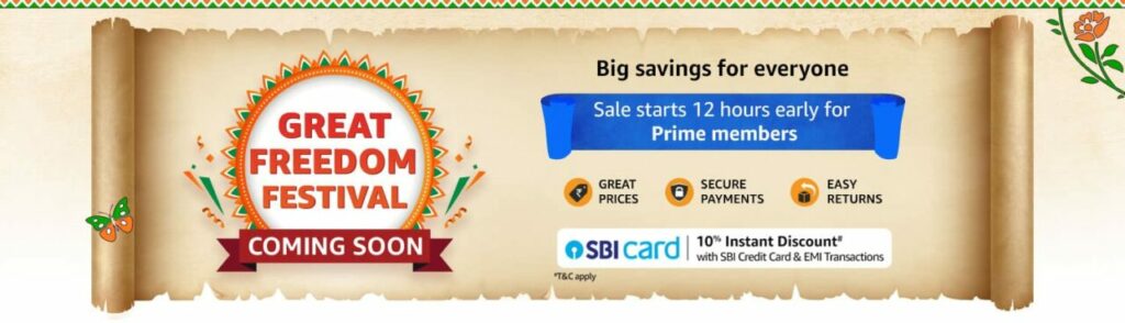 amazon great freedom festival sale 2023