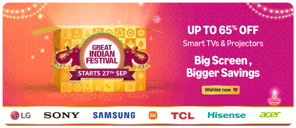 🖥️ Mega Offers on Top TV Brands at Amazon Great Indian Festival 2024